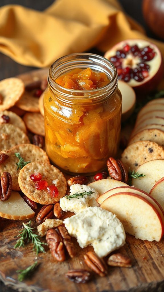 ginger apple citrus chutney board