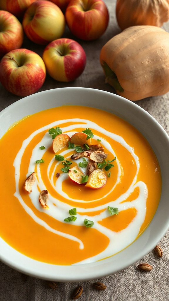 ginger coconut apple squash soup