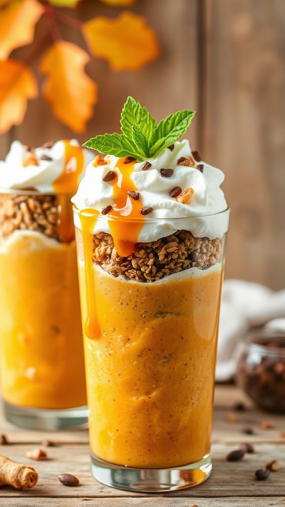 ginger pumpkin chia parfaits