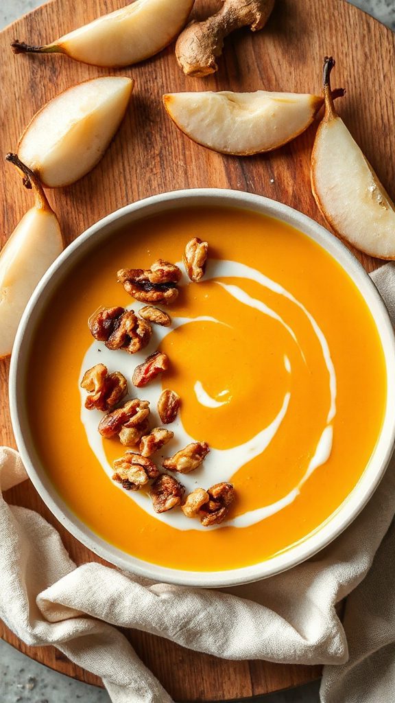 ginger pumpkin pear soup