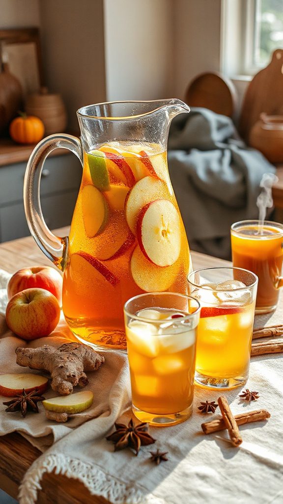 ginger spiced festive fruit drink