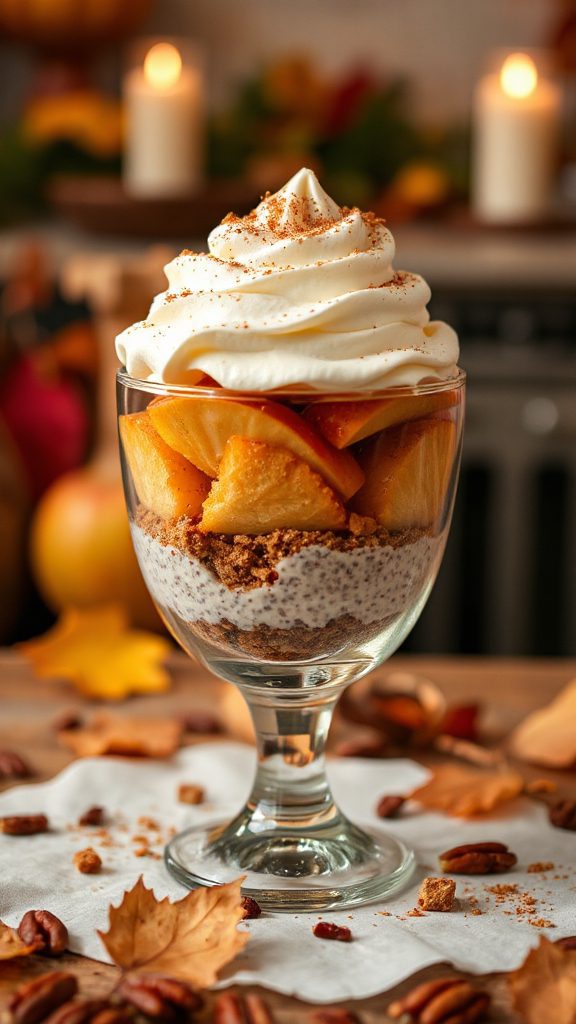 gingerbread chia apple dessert