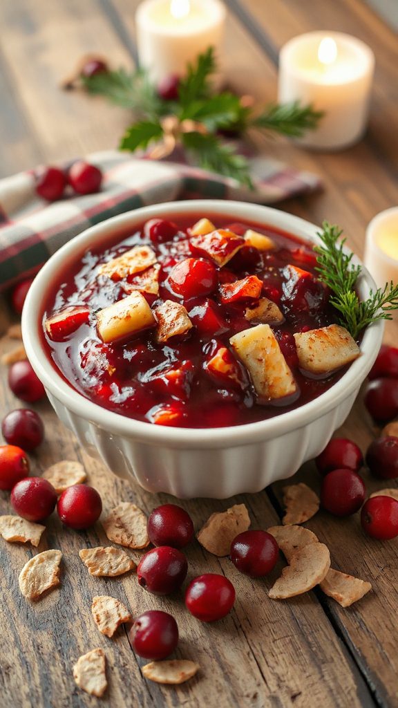 gingered apple cranberry sauce
