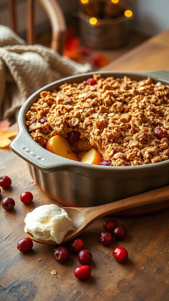 gluten free apple cranberry crisp