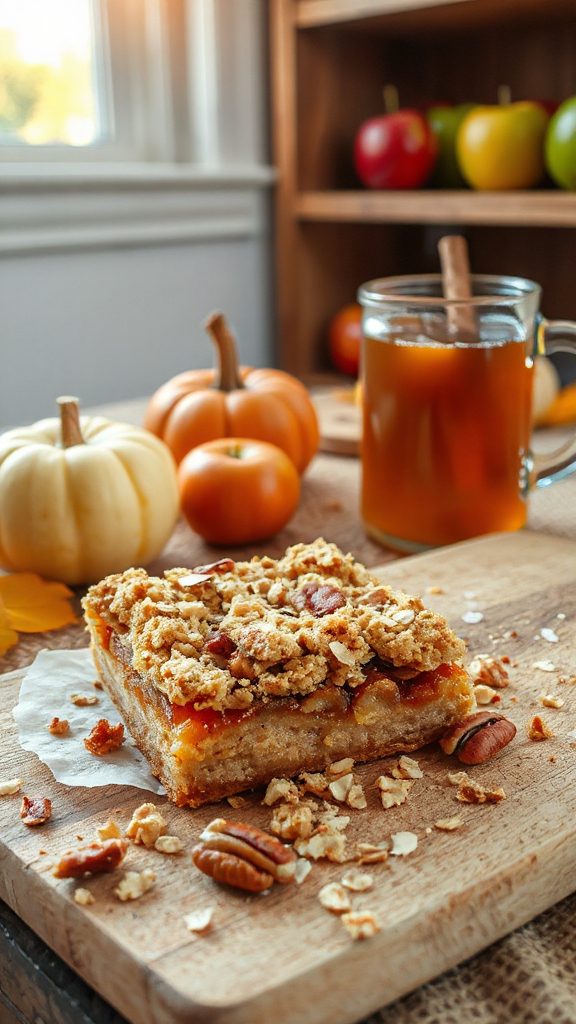 gluten free apple crumble bars