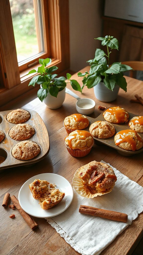 gluten free caramel apple muffins