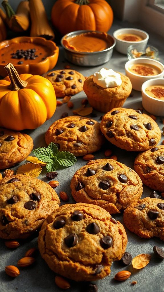 gluten free pumpkin chocolate cookies