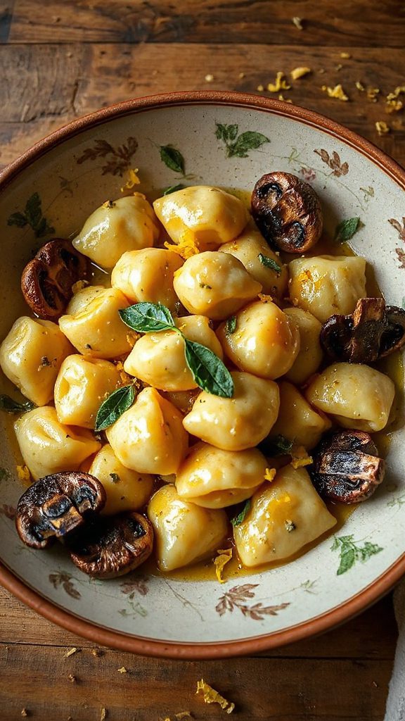 gnocchi mushrooms brown butter