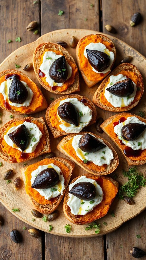 goat cheese pumpkin crostini