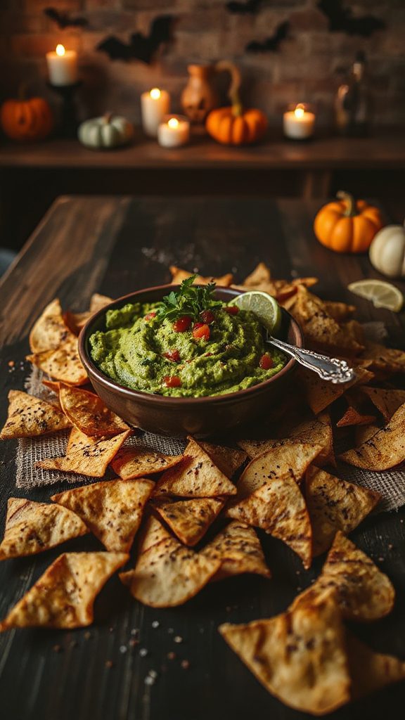 goblin themed guacamole appetizer