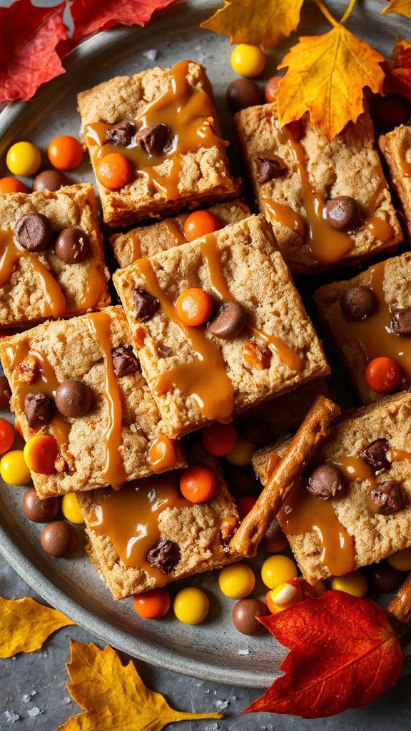 gooey caramel pretzel bars