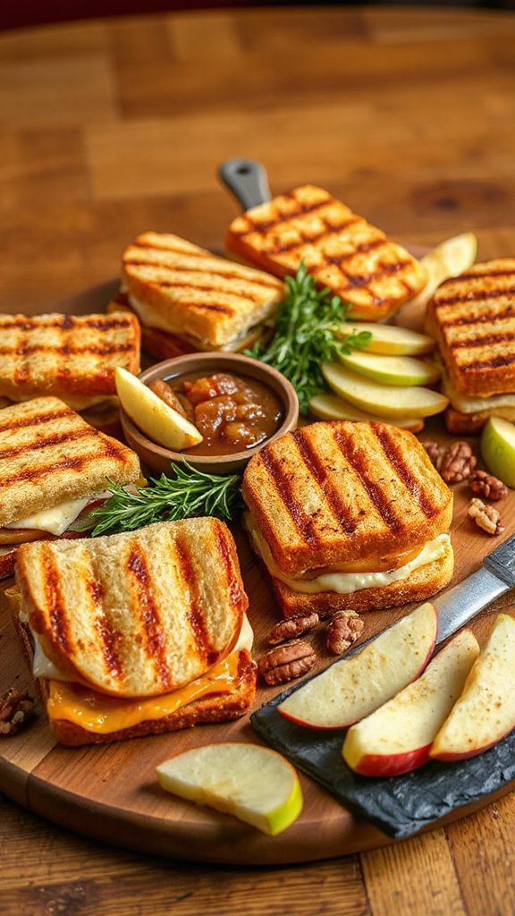 gourmet sandwich with sides