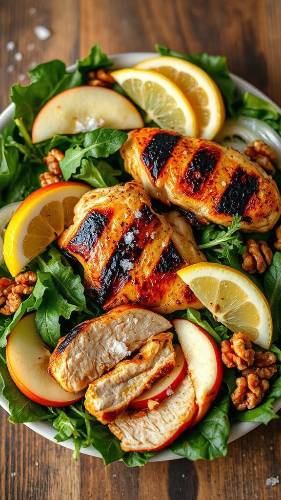 grilled chicken apple fennel salad
