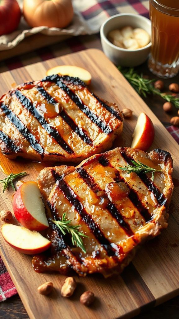 grilled pork with apple cider