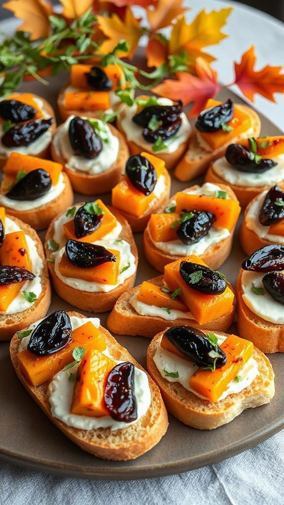 grilled pumpkin crostini skewers