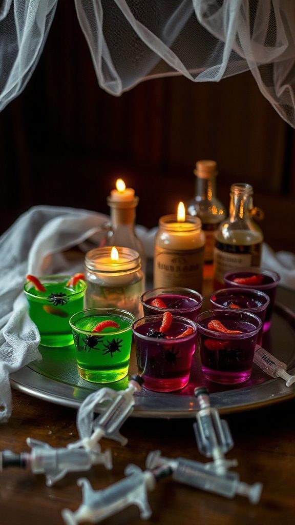 gummy insect filled jello shots