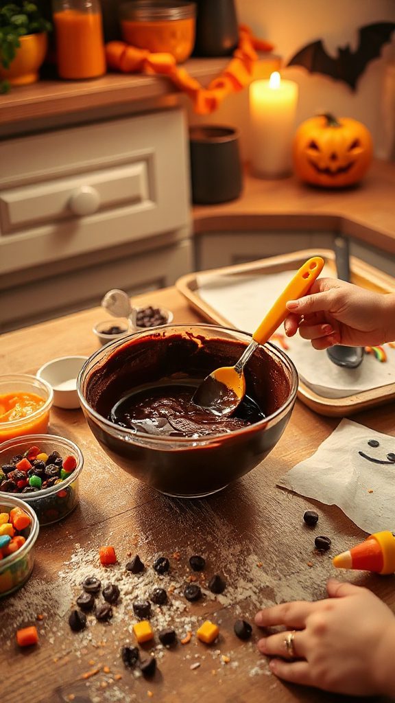 halloween chocolate treat clusters