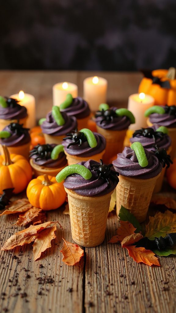 halloween cupcake cones recipe