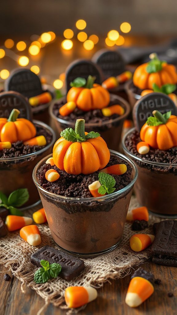 halloween dessert dirt cups