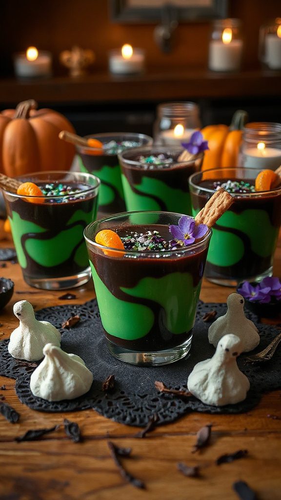 halloween dessert pudding cups