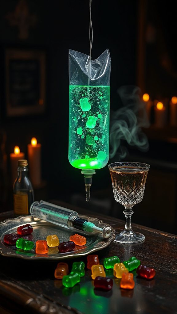 halloween gummy bear drink