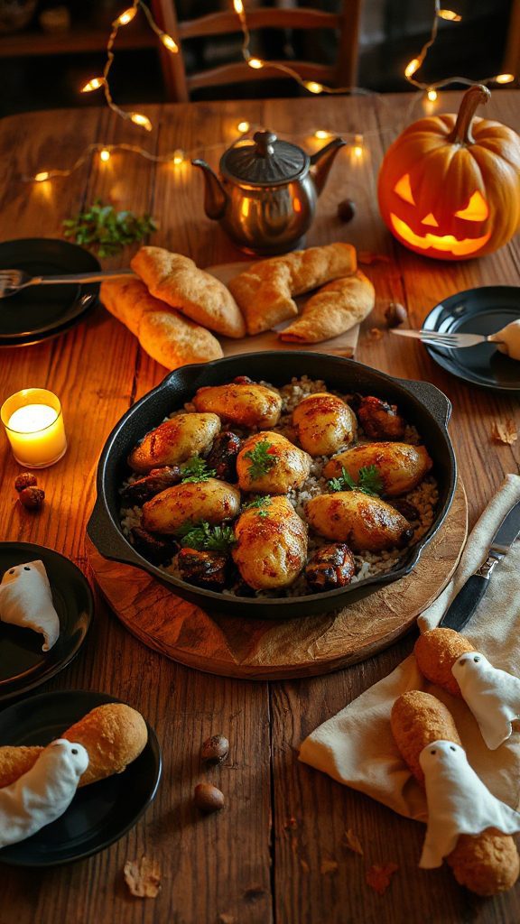 halloween inspired chicken rice