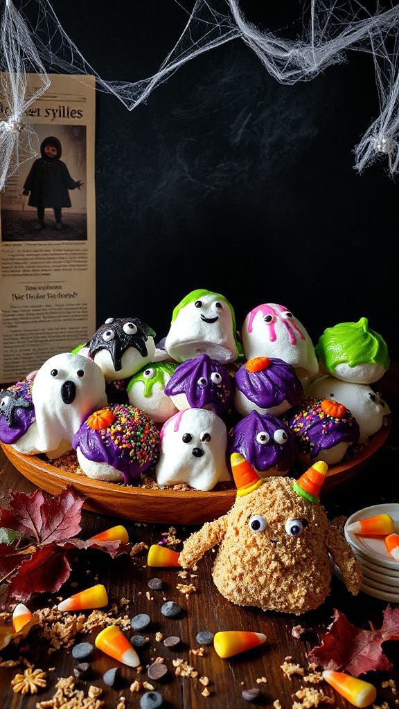 halloween monster marshmallow treats