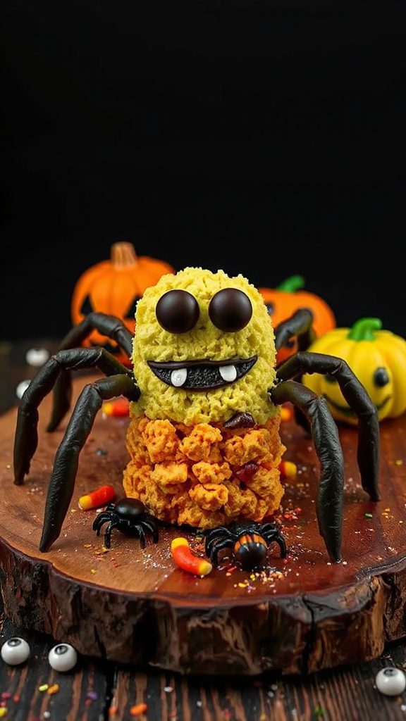 halloween rice krispies monsters