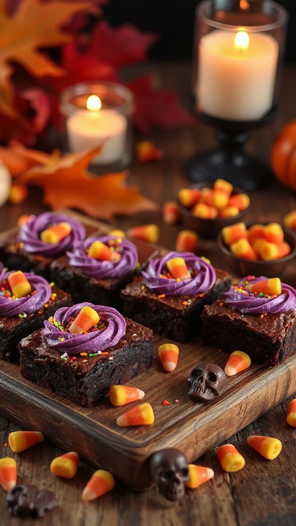 halloween sprinkles swirl brownies