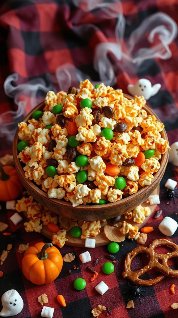halloween sweet salty popcorn