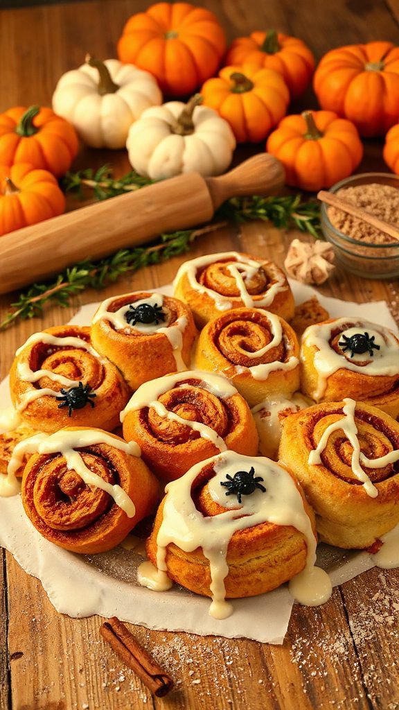 halloween themed cinnamon rolls recipe