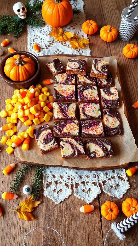 halloween themed cookie bar treat