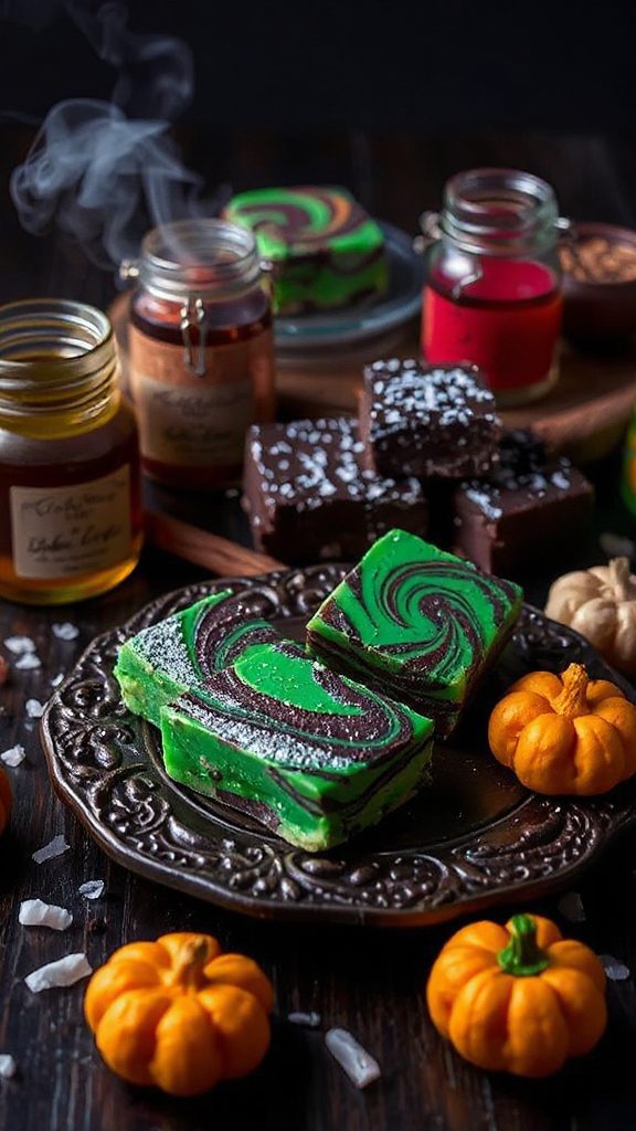 halloween themed creamy fudge
