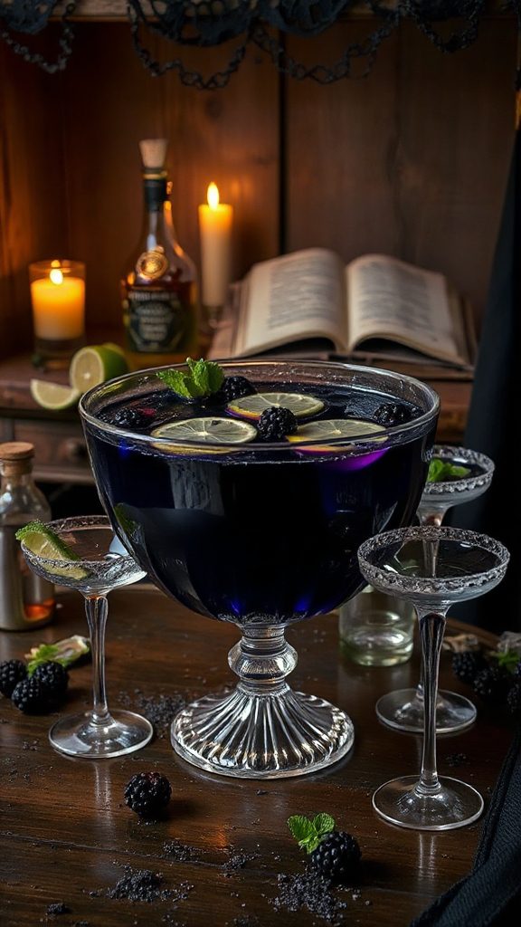 halloween themed dark margarita recipe