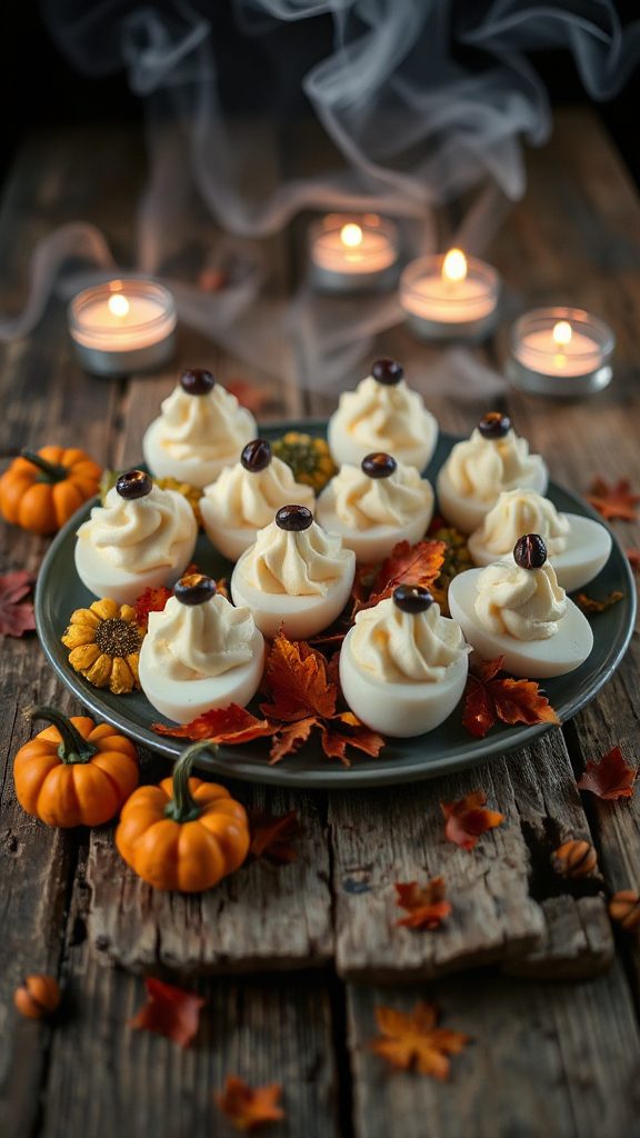 halloween themed deviled eggs