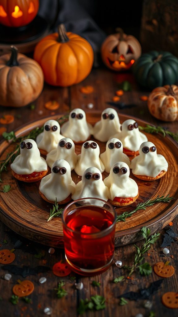 halloween themed mini pizzas
