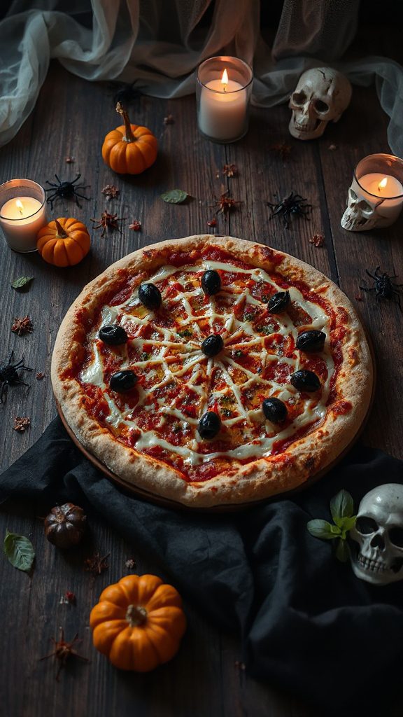halloween themed pizza creation