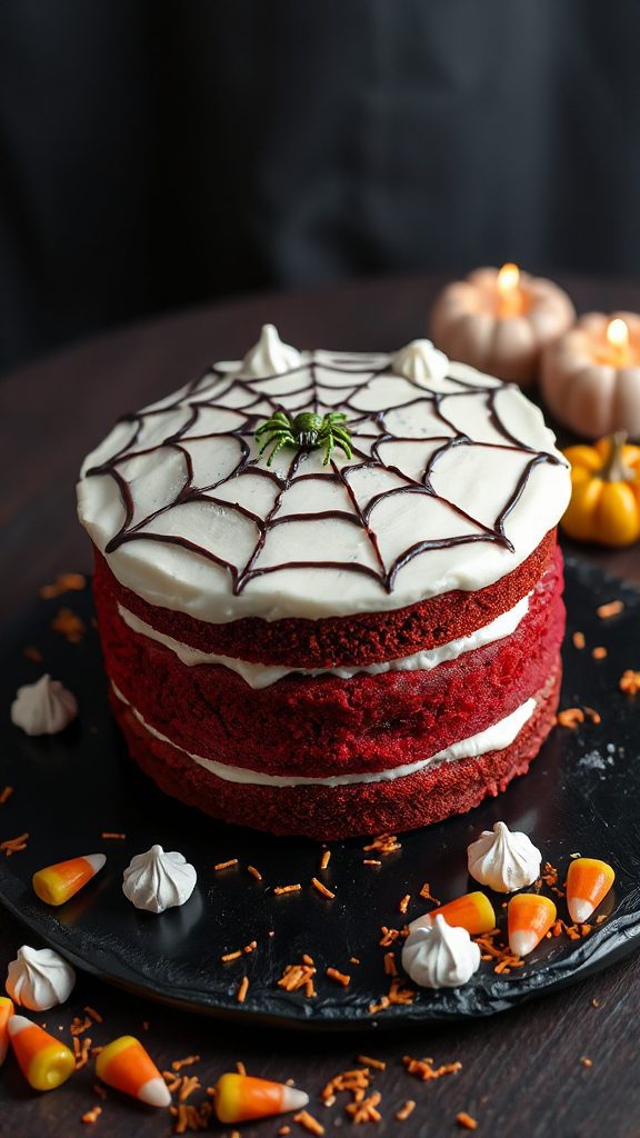 halloween themed poke cake delight