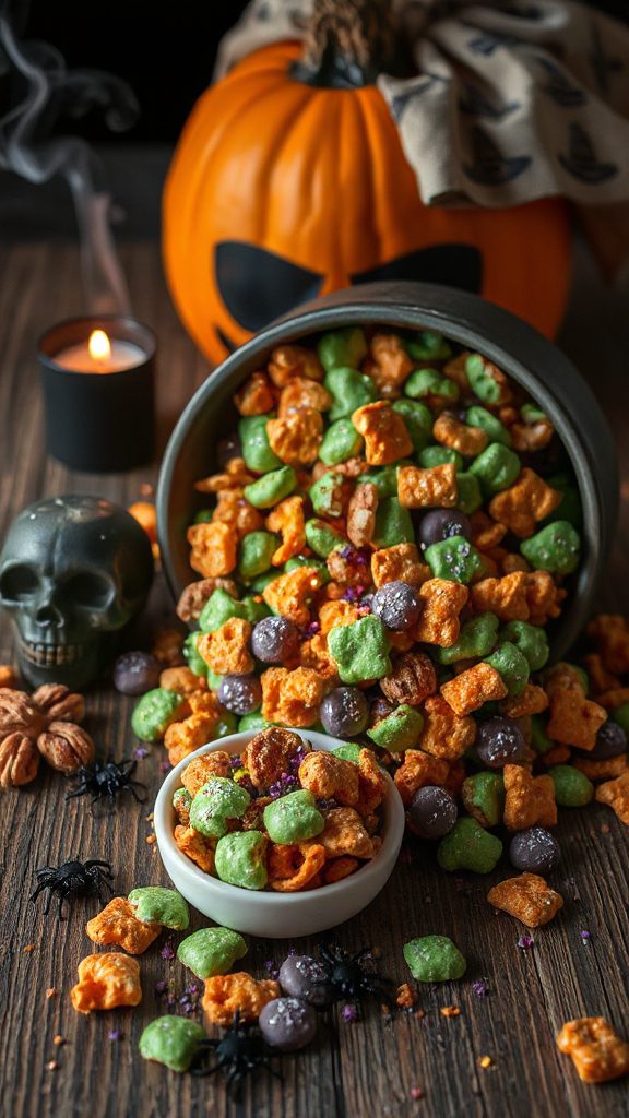 halloween themed puppy chow treat