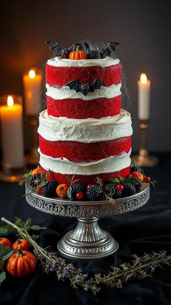 halloween themed red velvet cake