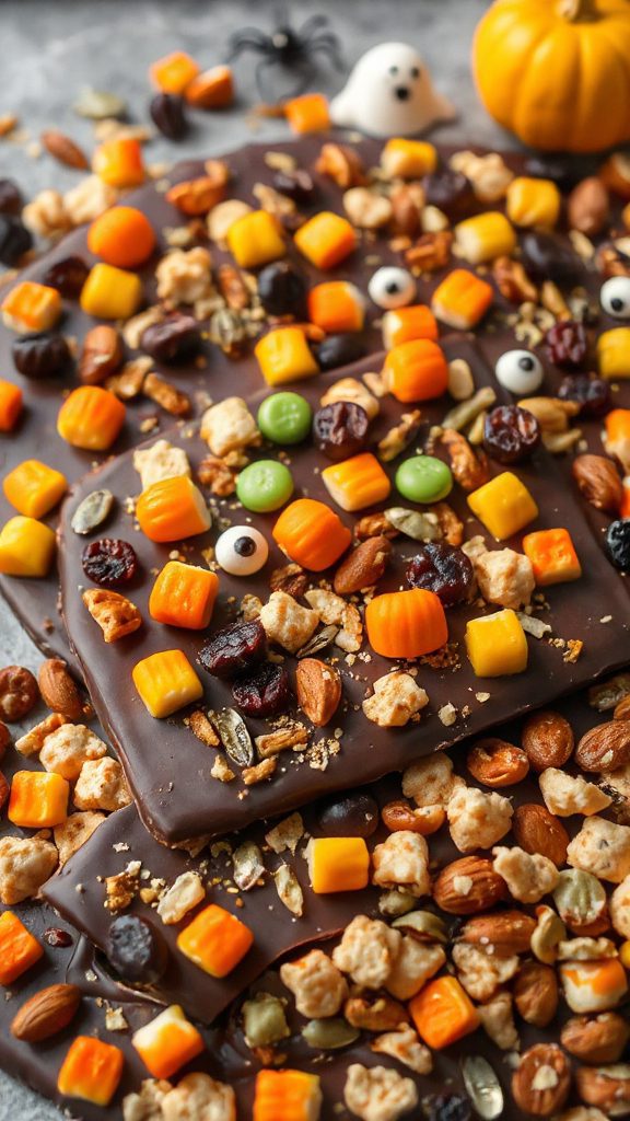 halloween trail mix bark