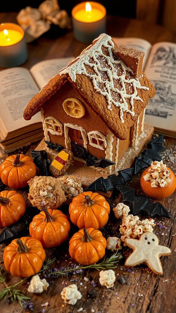 haunted gingerbread house creation