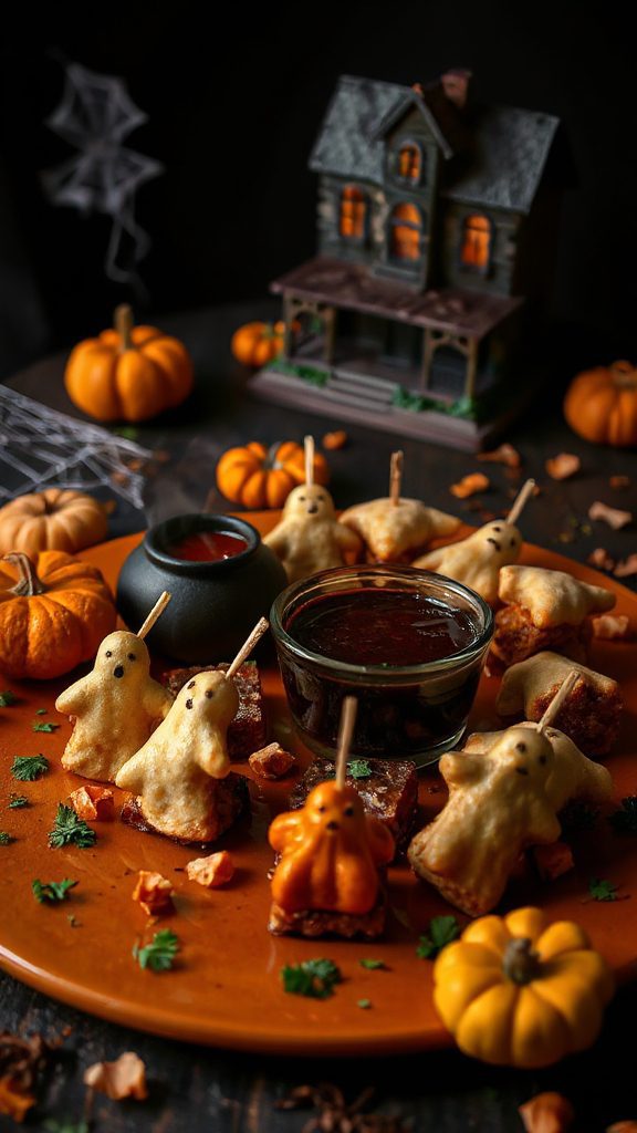 haunted halloween tempeh bites