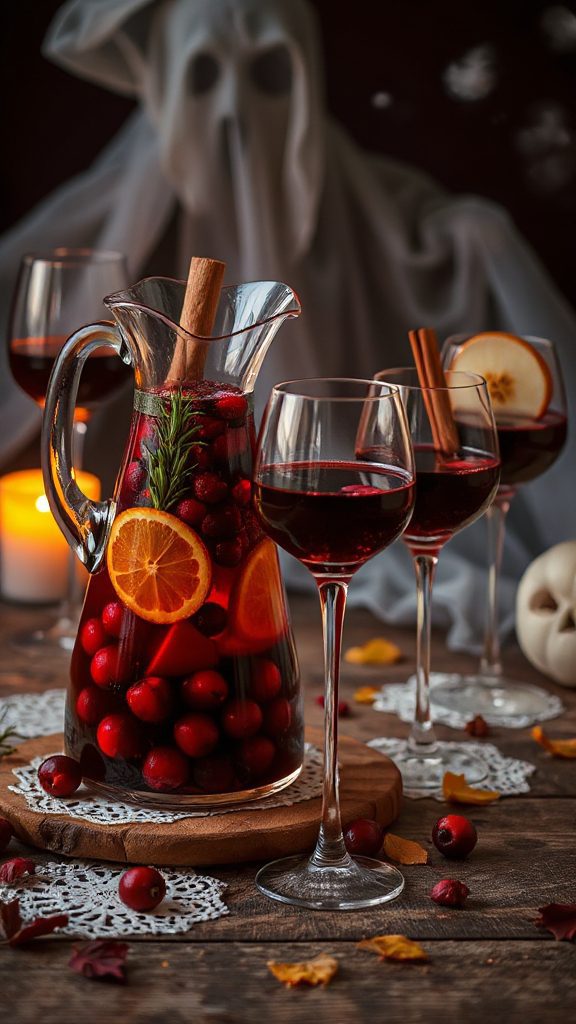 haunting halloween cranberry sangria