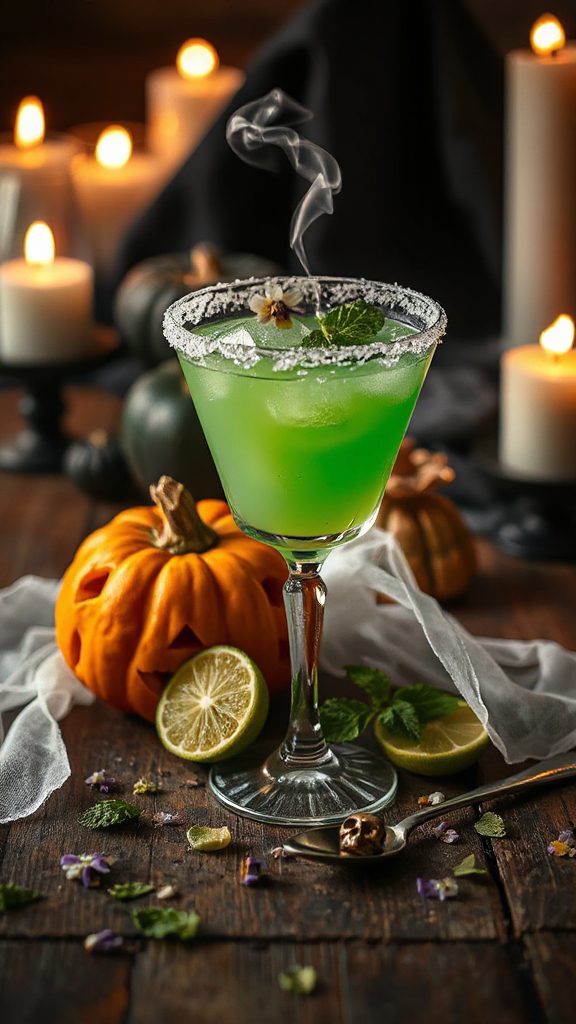 hauntingly delightful green cocktail