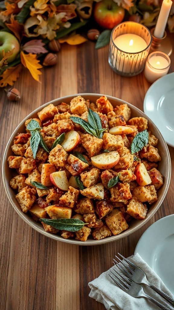 healthier apple sage stuffing
