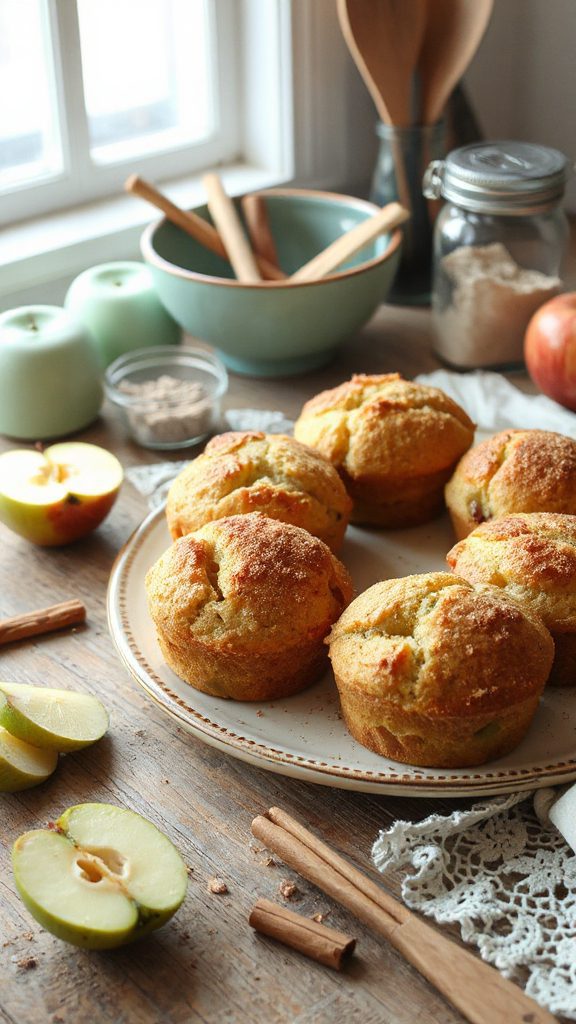 healthy apple cinnamon muffins
