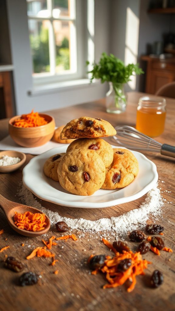 healthy carrot raisin cookies