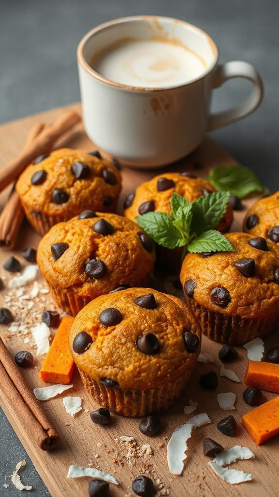 healthy chocolate chip muffins