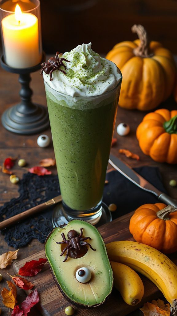 healthy halloween green smoothie